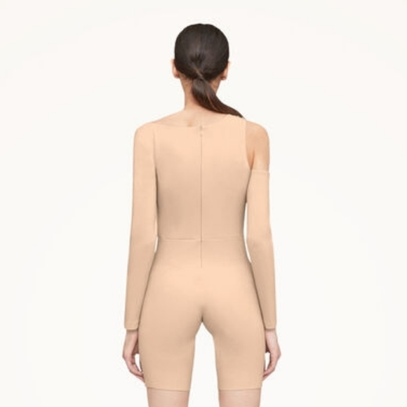 NWT Wolford Almond Warm Up Cutout Fitted Jumpsuit Playsuit 40 US 10 - Picture 2 of 8